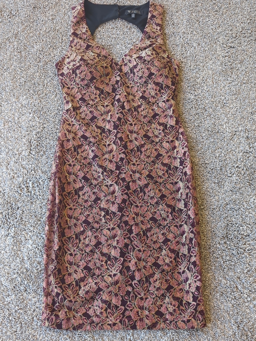 Guess Plum Gold Cocktail Dress - S